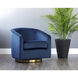 Hazel Gold / Navy Blue Sky Swivel Lounge Chair, Swivel